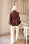 Brown Oversize Belted Cashmere Poncho - 5