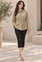 Women's Belted Oversize Long Sleeve Shirt