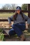 Women's Brown-Blue Striped Basic Crew Neck Oversize Sweatshirt – 3 Yarns Without Ruffles - 3