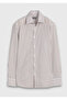 White Striped Regular Fit Long Woven Classic 100% Cotton Shirt - 7