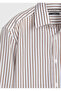 White Striped Regular Fit Long Woven Classic 100% Cotton Shirt - 8