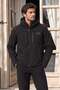 Men's Top Pocket Zippered Plush Lined Hooded Softshell Coat 161 - 4