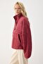 Plush Sweatshirt with Front Pockets and Standing Collar - 2
