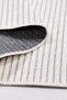 Lidya White Striped 2-Piece Mat Set (60X100+50X60) Non-Slip, Easy to Clean, Velvet Feel - 4