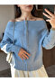Blue Off-The-Shoulder Cardigan - 261070 - 2