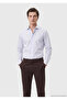 White Striped Regular Fit Long Woven Classic 100% Cotton Shirt - 5