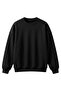 Unisex Oversize Sweatshirt Not You Again Printed Black – Crew Neck, 3 Thread Raster Fleece - 6
