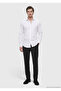 White Striped Regular Fit Long Woven Classic 100% Cotton Shirt - 3
