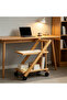 2‑Tier / 3‑Tier Bamboo Rolling Side Table Cart, Folding Mobile End Table with Rattan Texture Panel & Lockable Wheels, Z‑Shaped Sofa Side Table, - 4