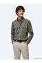 Khaki Plain Regular Fit Long Woven Casual 100% Cotton Shirt - 4