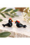 Handmade Murano Glass Black Chicken Beads (2 Pieces)