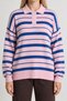 Polo Collar Striped Knitwear Sweater Lnt0045 Pink Blue - 5