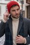 Unisex Folded Knitwear Beanie Classic Plain Knit Winter Warm Standard Beanie - 2