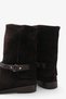 Leolfa Women's Genuine Leather Casual Boots - Brown Suede - 4
