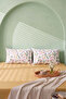 Yellow Botanical Double Elastic Bed Sheet Set 160X200 cm - 3 Pieces - 2
