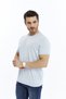 Men's Blue 100% Cotton Crew Neck Short Sleeve Knit Sweater Trist-7106 - 3
