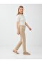 Stone High Waist Tencel Trousers with Pocket Detail - 2