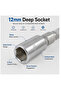 12mm T-Handle Spark Plug Socket Wrench, Deep Socket Tube Spanner with Sliding T-Bar Handle, Chrome Steel Hand Tool for Motorcycle, Scooter, Lawn Mower and Small Engine Maintenance - 3