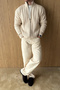 Tabat Hair Knit Double Zipper Stand Collar Regular Fit Men's Knitwear Cardigan - 4