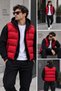 High Collar Inflatable Vest Men's Oversize Zippered Pocket Sports Casual Vest - 2
