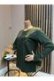 Women's Middle Age and Above Lavinia Floral Detailed Winter Mother's Combed Cotton Blouse - 2