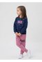 Girl's 3-Thread Combed Cotton Winter Set – Positive Print Sweatshirt & Elastic Bottom Sweatpants – Ages 2-5 - 3
