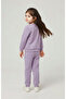 Girl's 3-Piece Set with Shawl and Furry Teddy Bear Inside, Suitable for Ages 2-5, Warm Winter Set with Top and Bottom. - 2