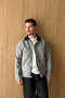 Tartu Double Color Shirt Collar Zippered Wide Men's Cashmere Jacket