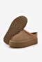 Women's Fur Lined Thick Sole Closed Front Daily Winter Slippers Furenta Camel Suede - 8