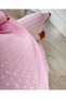 Pink Polka Dot Striped Buttoned Front Long Sleeve Cotton Fabric Pajama Set - 2