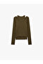 Cotton Slim Fit Crew Neck Layered Long Sleeve Basic Camisole T-Shirt