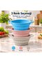 Flow Collapsible Food Grade Silicone Strainer, Bpa-Free Sgs & Fda Approved 100% Platinum Silicone, Food Grade, Odor and Stain Resistant, Food Grade, Double Handle Kitchen Strainer, Lm0018/12 - 4