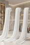 Premium Soft Chiffon Hijabs 3 White Set Lightweight Breathable Muslim Head Scarf Elegant Shawls