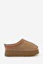 Women's Fur Lined Thick Sole Closed Front Daily Winter Slippers Furenta Camel Suede - 3
