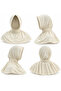 Snap-On Cap Daily Use Swimming Scarf Cap Pool Sea Cap R-2026 Bej01 - 2