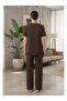 Soft Fabric Striped High-Waisted Comfortable Tracksuit Set - 2