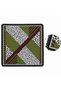 Choose Your Style Khaki Leopard Crossing Patterned Lace Embroidery Cut Scarf / Bandana 70 X 70 cm - 4
