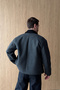 Tartu Double Color Shirt Collar Zippered Wide Men's Cashmere Jacket - 8