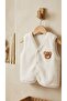 Unisex Welsoft Plush Snap-On Baby Vest with Teddy Bear Figure - 2