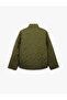 Long Sleeve Zippered Quilted Stand Collar Jacket with Pockets - 2