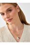 Gold Color Pearl Charm Detailed Modern Necklace - 3
