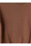 Brown Crew Neck Girls' Thick Tracksuit Set - 4