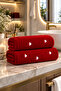 New Year's Gift Heart Embroidered 100% Cotton Gift Boxed Bath Towel Set (70X140 + 50X90 cm) Dowry & Gift Double Set - 4