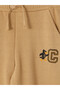 Özmarka New Season Beige Embroidered Boys' Jogger Sweatpants - 2