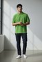Interview Polo Collar 100% Cotton Green T-Shirt - 2