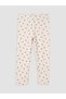 Özmarka New Season Ecru Printed Girls' Tights with Elastic Waist, Pack of 2 - 4