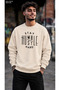 Men's Motto Printed Crew Neck Casual Regular Fit Sweatshirt