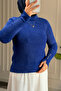 44049 - Stylish Comfortable Casual Beard Poliamid Basic Short Sleeve Button Detailed Knitwear Sweater - 2