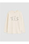 Beige Printed Boy's T-Shirt - 8
