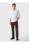 Ozmarka New Season Brown Regular Fit Velvet Men's Chino Trousers